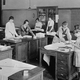 Girl Scouts sewing for the war effort, 1917